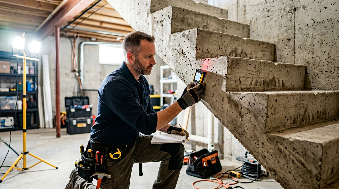 Schéma technique montrant les économies d'énergie grâce à l'isolation des escaliers.
