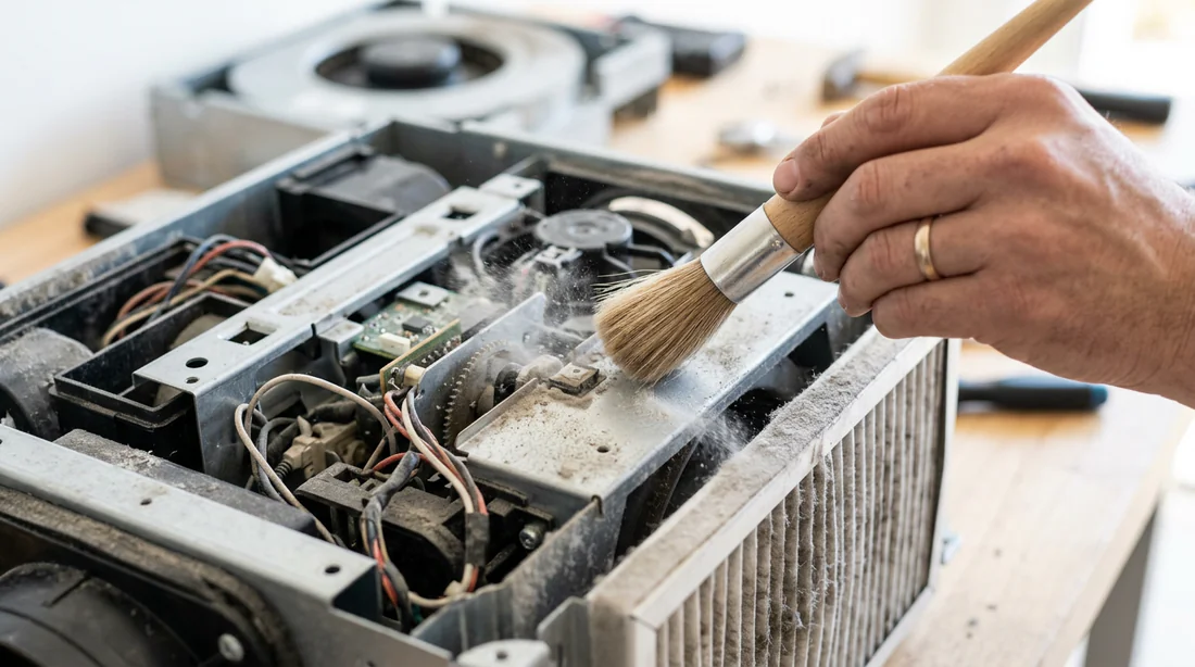 Outils nécessaires pour le démontage : tournevis plat et chiffon microfibre.