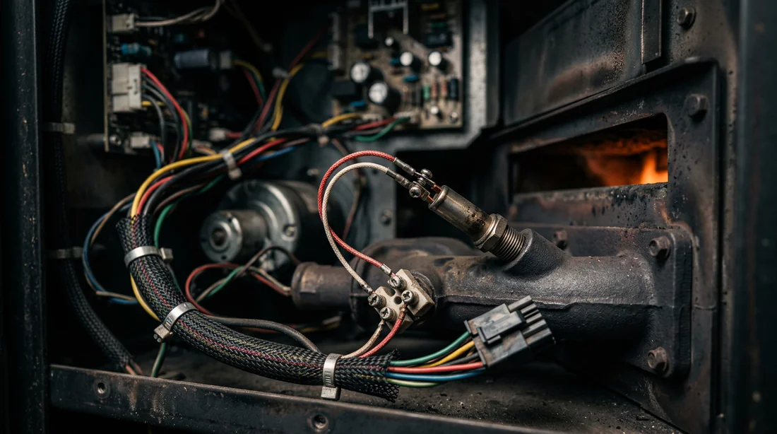 Nettoyage du creuset d'un poêle à granulés avec un aspirateur à cendres