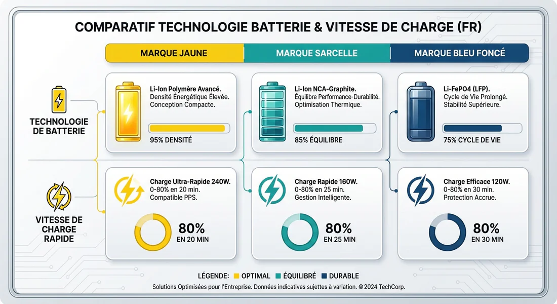 Infographie comparative sur l'autonomie et les batteries